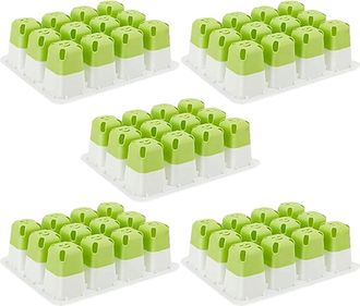 OEM Juego De 5 Macetas De Cultivo, Bandejas De Cultivo De Silicona, Bandeja De Cultivo Reutilizable De 12 Agujeros, Macetas Para Plantas, Invernadero De I