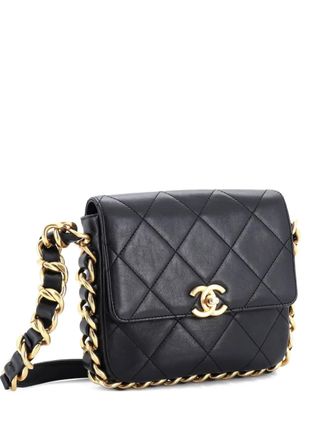 Chanel Framing Chain Flap Bag Quilted Calfskin Small shoulder bag - Black