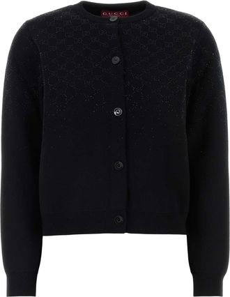 Gucci Black Wool Blend Cardigan