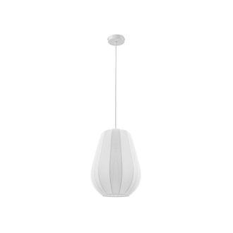 Lindby Lindby L&aacute;mpara Colgante helin En Blanco De Textura, Tela, Tejido, Seda