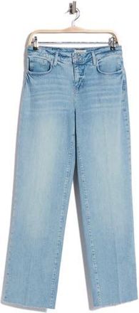 L'agence Tiana High Waist Raw Hem Wide Leg Jeans in Porter at Nordstrom Rack, Size 27