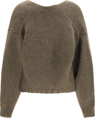 Khaite Womens Cardigan Axel V-Neck Artichoke Cashmere Sweater