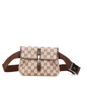 Gucci Pre-owned Womens Jackie Belt Bag - Tan Textile - One Size
