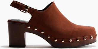 H&M Heeled Clogs in Brown at Nordstrom, Size 11
