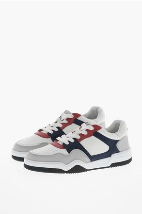 Dsquared2 Hammered Leather Low-Top Sneakers SPIKER size 40