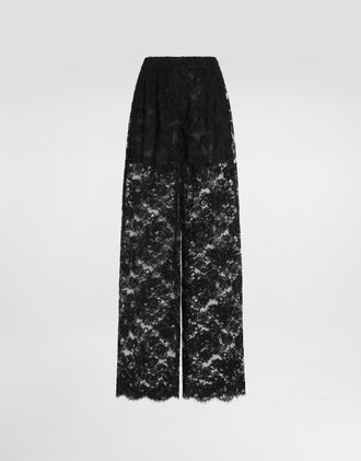 Dolce & Gabbana Lace Trousers - Woman Pants And Shorts Black 36
