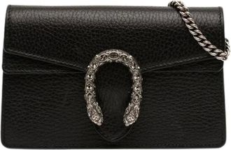 Gucci Pre-owned Cross Body Bags, female, Black, Size: ONE SIZE Pre-owned Super Mini Dionysus Crossbody Bag