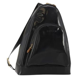 Gucci Pre-owned Vintage Patent Leather Body Bag - Dames - Pre-owned - Zwart - Maat: ONE Size Leer