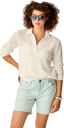 Carve Designs Morgan Polo Sweater in Cloud at Nordstrom, Size X-Large