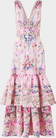 Camilla Palatial Pastels Two Tiered Gathered Ruffle Dress