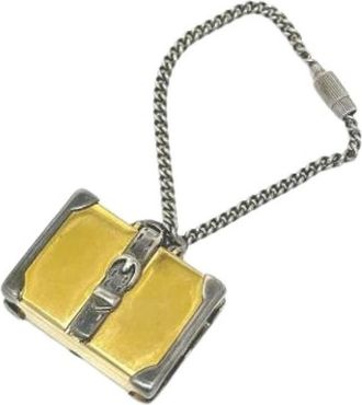 Gucci Pre-owned Metalen Sleutelhanger - Dames - Vintage Accessoires - Beige - ONE Size - Vintage