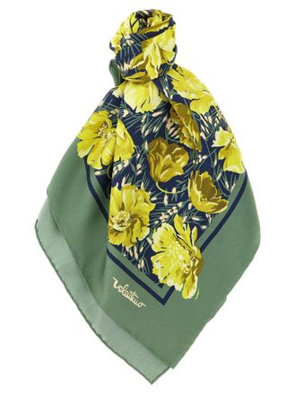 Valentino Garavani Green Floral Scarves