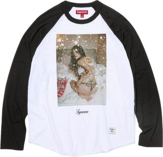 SUPREME x Larry Clark FW26 Sequin Raglan L/S T-Shirt Black SUP-FW26-052-BLK