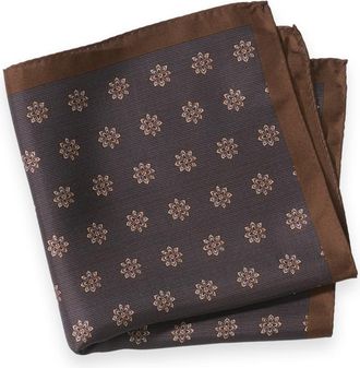 Paul Fredrick Medallion Silk Pocket Square