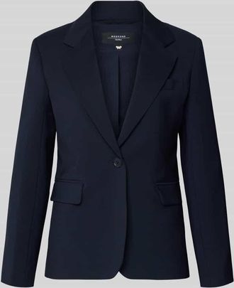 Max Mara Taillierter Blazer aus reiner Schurwolle Modell LAMINE in Marine, Gr&ouml;&szlig;e 34