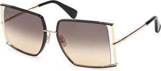 Max Mara Zonnebril - Dames - Zonnebrillen - Zwart - 58 MM - Accessoires