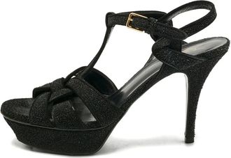 Saint Laurent Sandali Tribute con plateau - Nero