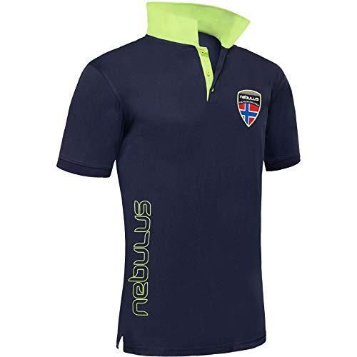 Nebulus Alex Polo pour homme avec broderie pour homme Chemise à