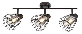 Rabalux Plafoniera Industriale Nera 3 Luci E14 Emerencia Rabalux