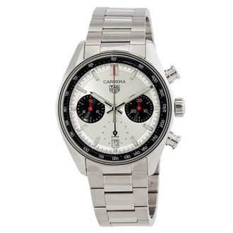 Tag Heuer Carrera Chronograph Automatic Silver Dial Mens Watch CBS2216.BA0041