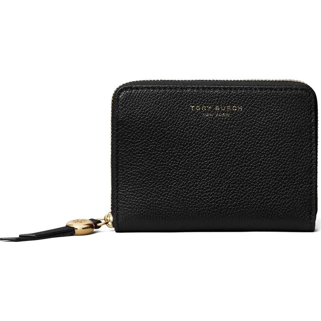 Tory Burch Romy Medium Leather Zip Wallet in Black at Nordstrom
