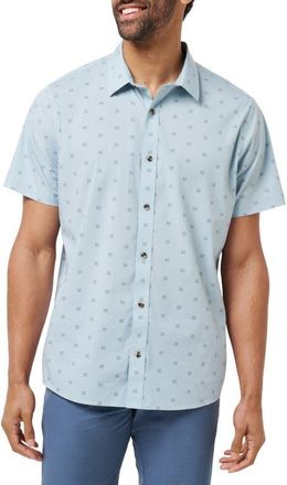 Travis Mathew Bungalow Breeze Short Sleeve Button-Up Shirt in Arona at Nordstrom, Size Xx-Large