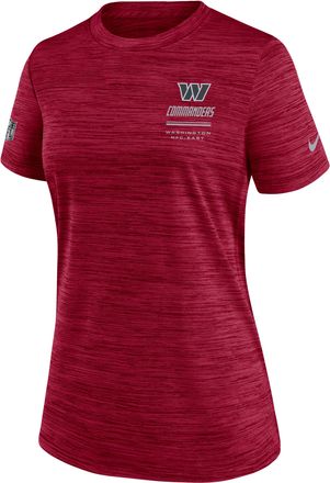 Nike Washington Commanders Sideline Velocity Nike Womens Dri-FIT NFL T-Shirt in Red | 03EY67P9E-7VD