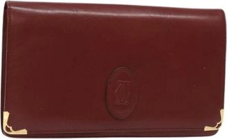 Cartier Pre-owned Wallets, female, Red, Size: ONE SIZE Pre-owned Leather clutches