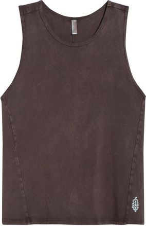 Free People FP Movement Hot Shot Twist Back Tank in Chocolate at Nordstrom, Size X-Small