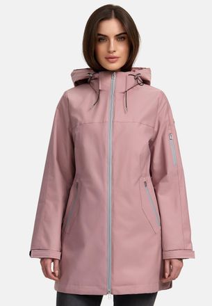 Manisa Regenjacke MANISA, Damen, Gr. 38, rosa (ros&eacute;), Obermaterial: 100% Polyester. Futter: 100% Polyester, unifarben, regular fit knieumspielend, ohne Aussc