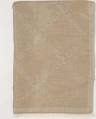 Emporio Armani Stola in misto cotone con logo jacquard