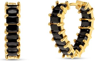 Bruno Magli Rosa Gold Earrings, Nera