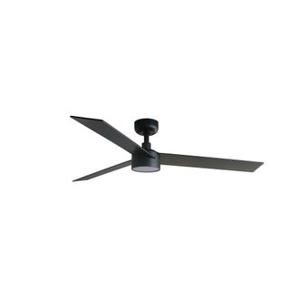 Netlighting Rudder Large Led Black Walnut DC Ceiling Fan 6 Speed