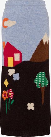 Moschino Gonna in lana shetland Archive - Multicolore