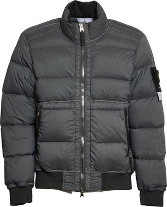 Stone Island Seamless Bomber Jacket With Double Zip Closure