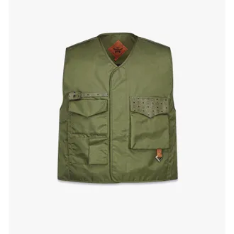 MCM Vest in ECONYL and Monogram Print Leather