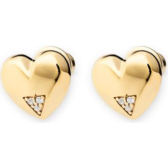 Toolally Art Deco Hearts Studs in Gold Vermeil at Nordstrom