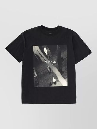 Purple logo print t-shirt