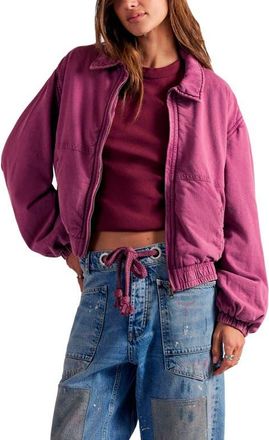 Free People Birdie Washed Jacket in Roan Rouge at Nordstrom, Size X-Large