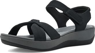 Clarks Arla Daisy Womens Wedge Shoes Black Textile : 7.5 B - Medium