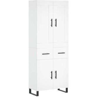 vidaXL Highboard White 69.5x34x180 cm Engineered Wood vidaXL