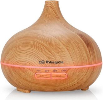 Orbegozo Umidificatore Aromaterapia 300ml Orbegozo Diffusore di Oli Essenziali con Luce led 16,5x14x16,5 cm Timer