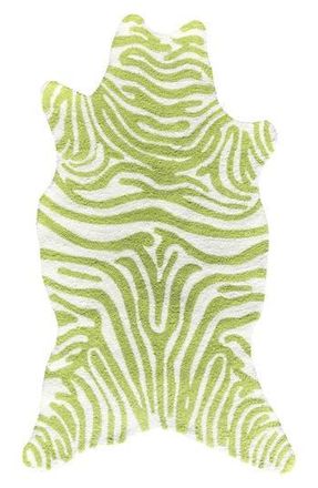 R16 Home Mini Zebra Lime Indoor Rug in Lime/whitednu at Nordstrom Rack