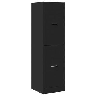 Berkfield Home Elegant Apothecary Cabinet&not;Black 40x41x144.5 cm Engineered Wood in Black
