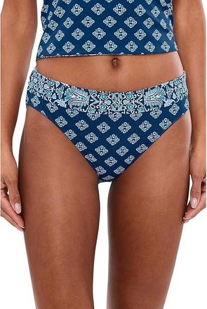 Tommy Bahama Noble Pineapple Reversible High Waist Bottoms Womens Swimwear Indigo Tide Rev : MD, Nylon/Spandex