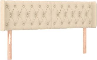 vidaXL Cabecero Con Led De Tela Crema 147x16x78/88 Cm Vidaxl