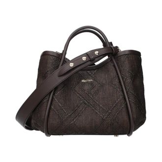 Max Mara Gevlochten Leren Handtas - Dames - Tassen - Bruin - Maat: ONE Size Zijde
