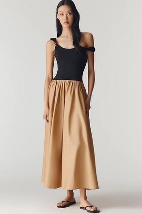 Esth&eacute; Asymmetric Twofer Midi Dress