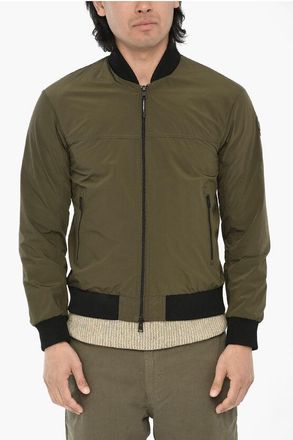 Woolrich Solid-Color Bomber Jacket with Contrast Trim size S