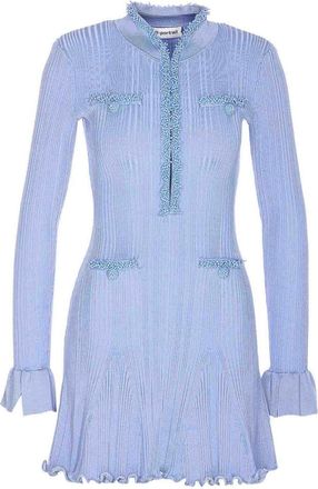 Self Portrait Pearl Trim Knit Dress